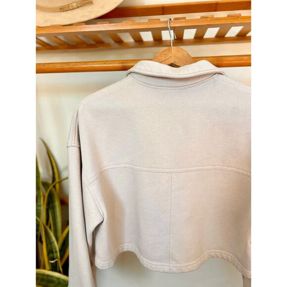 Zara Cropped Sweatshirt Tan - Picture 5 of 5